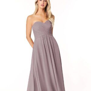 Azazie Yazmin Rose Petal A-Line Sweetheart Chiffon Dress Color Dusk Size A4